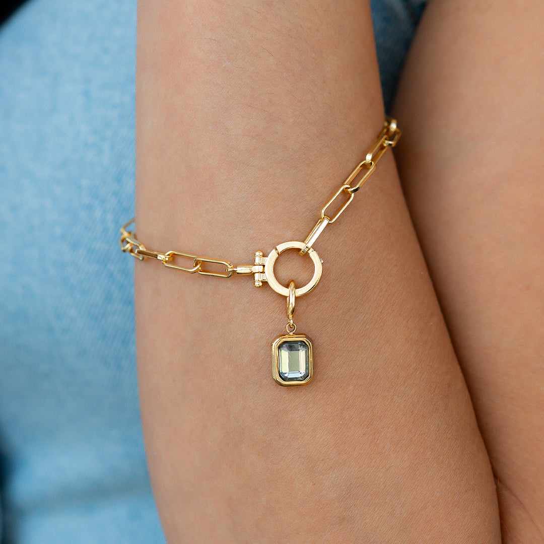 Baguette Birthstone Charm