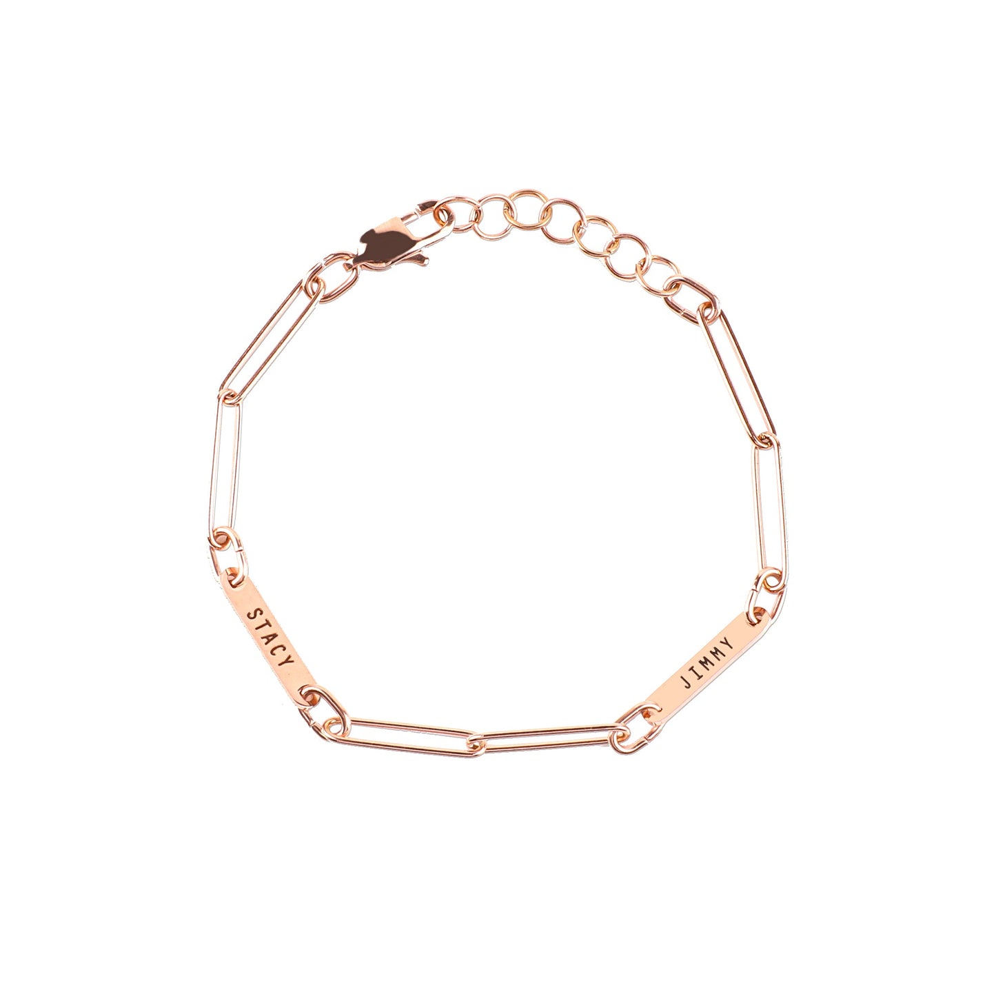 Personalized Paperclip Name Bracelet