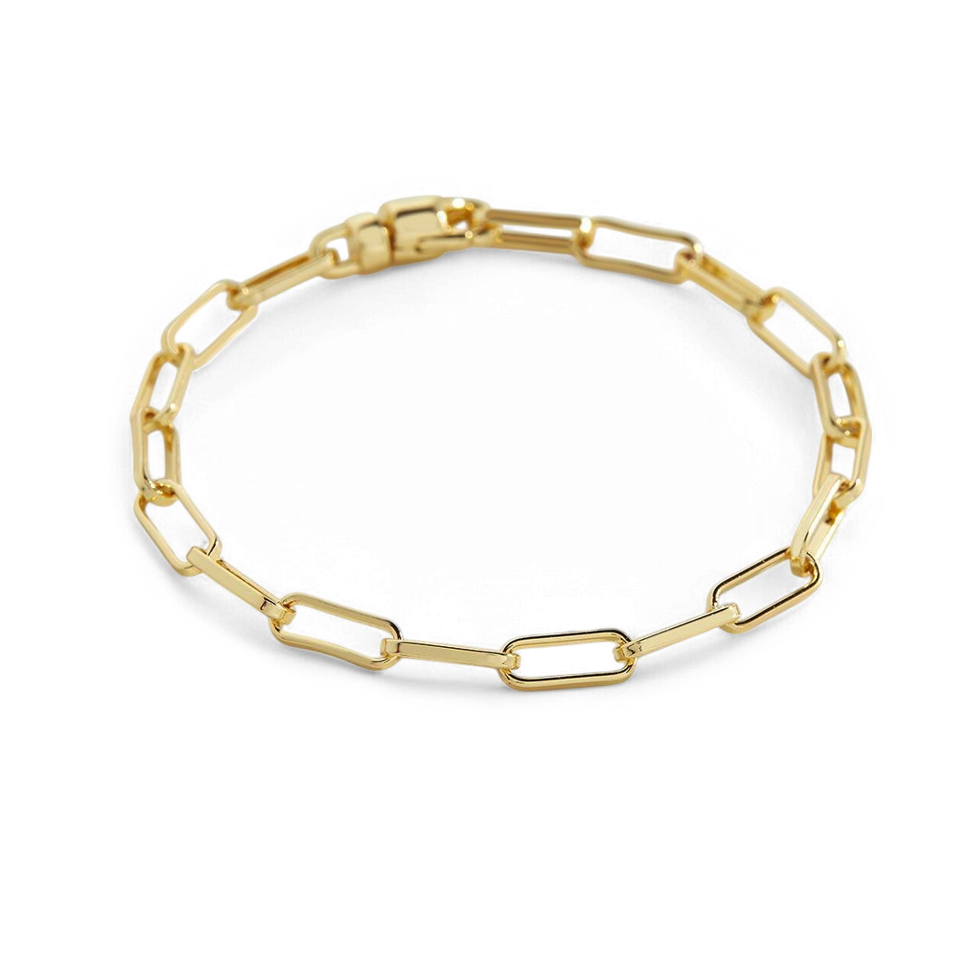 Open Link Paperclip Chain Bracelet