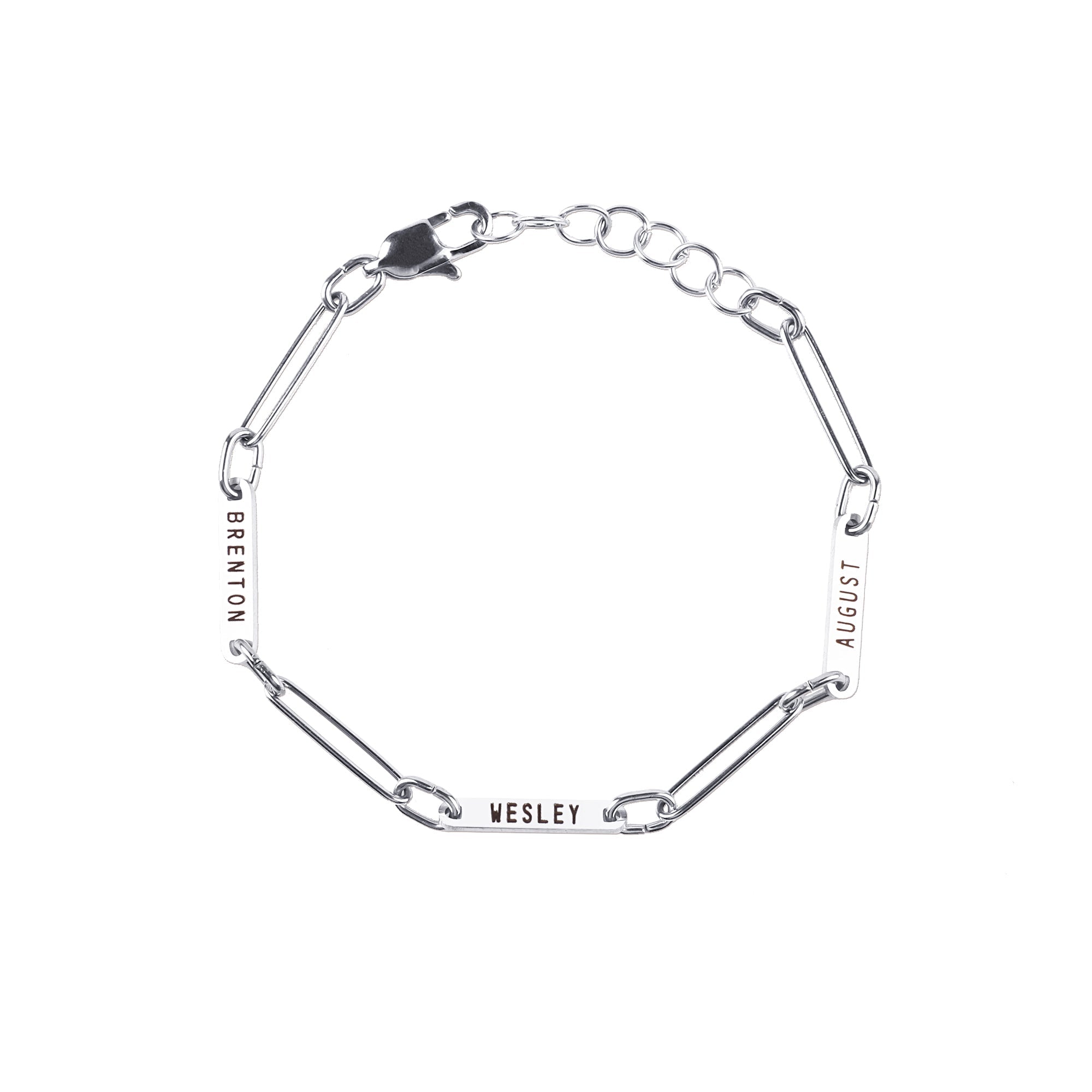 Personalized Paperclip Name Bracelet
