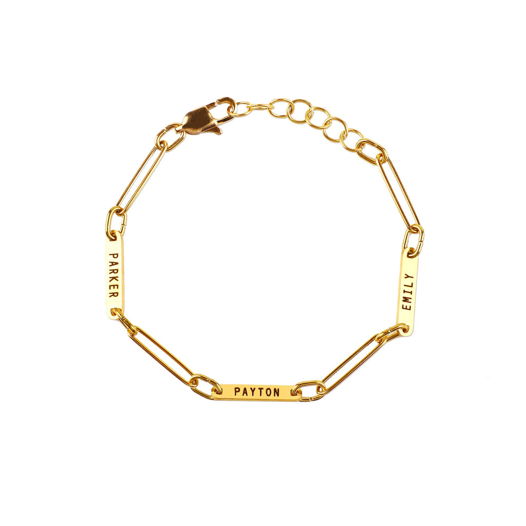 Personalized Paperclip Name Bracelet