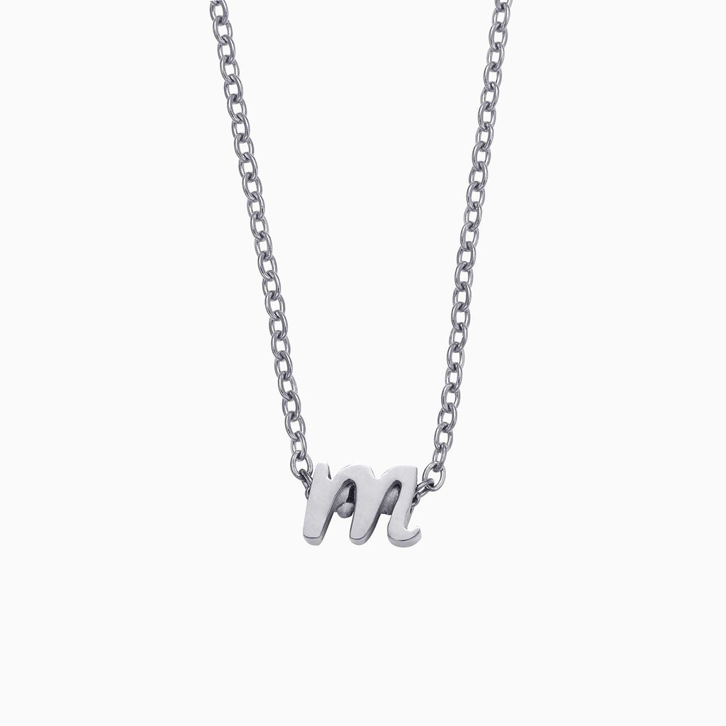 Tiny Script Initial Necklace