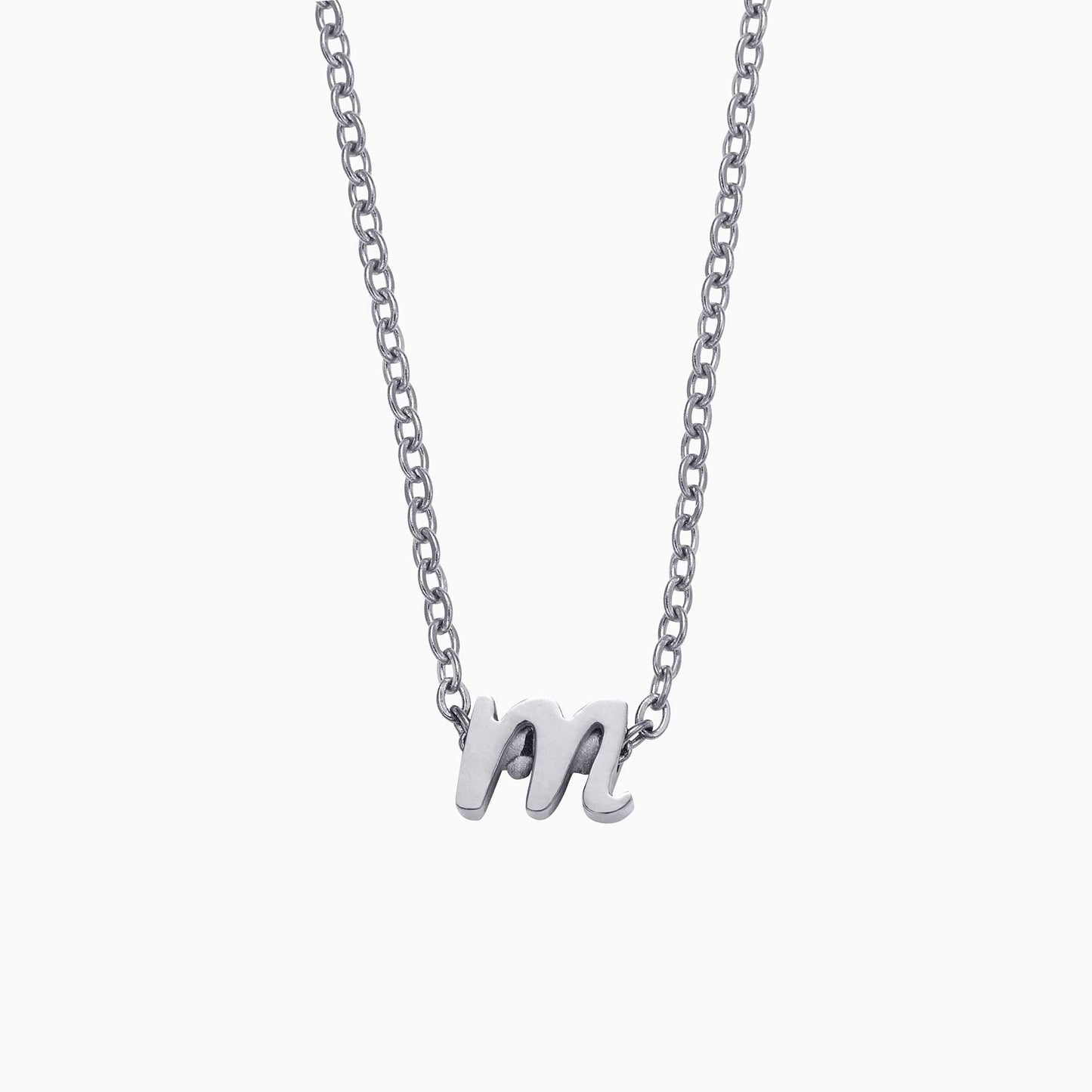 Tiny Script Initial Necklace