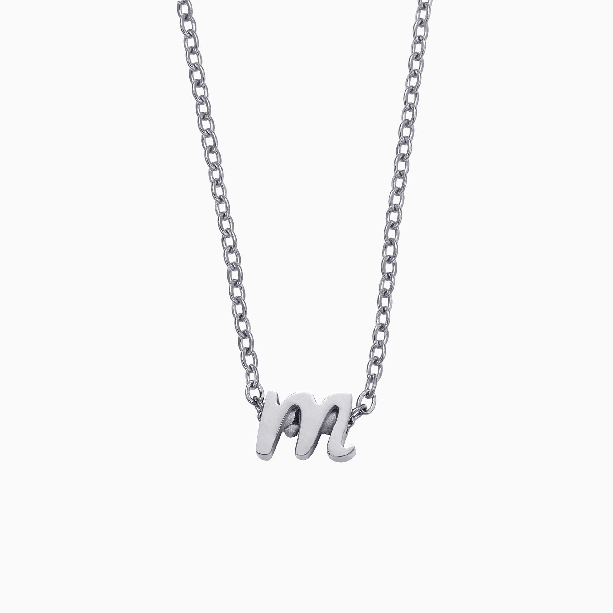 Tiny Script Initial Necklace