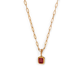 Baguette Birthstone Necklace