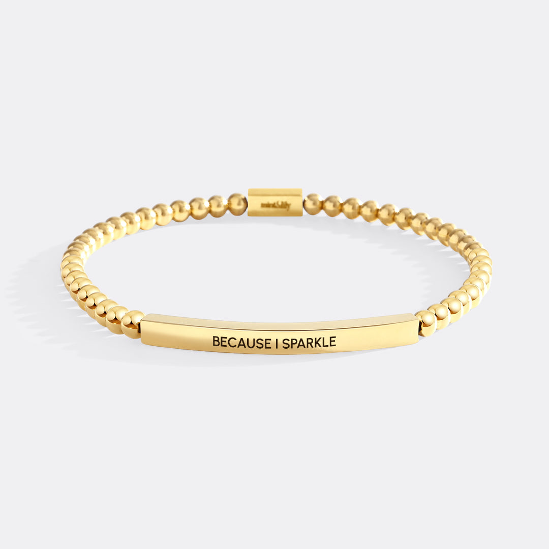 Because I Sparkle Beaded Inspire Bracelet