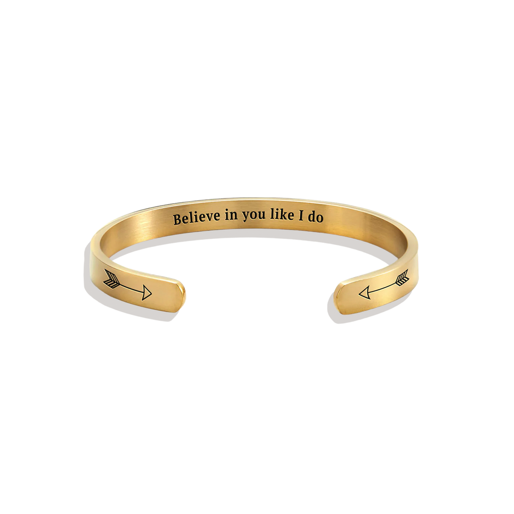 Believe in You Like I Do Cuff Bracelet
