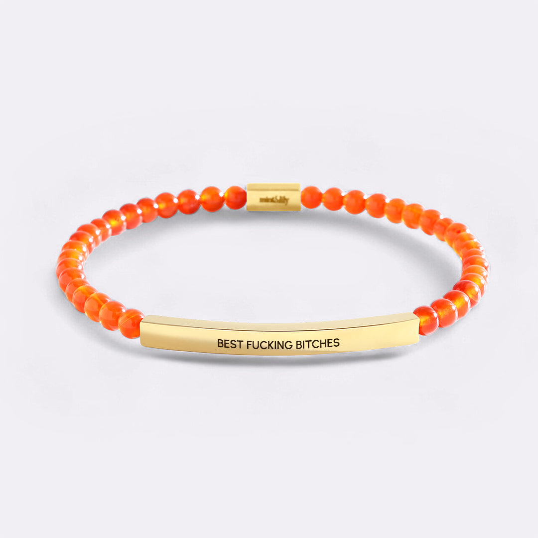 Best Fucking Bitches Beaded Inspire Bracelet