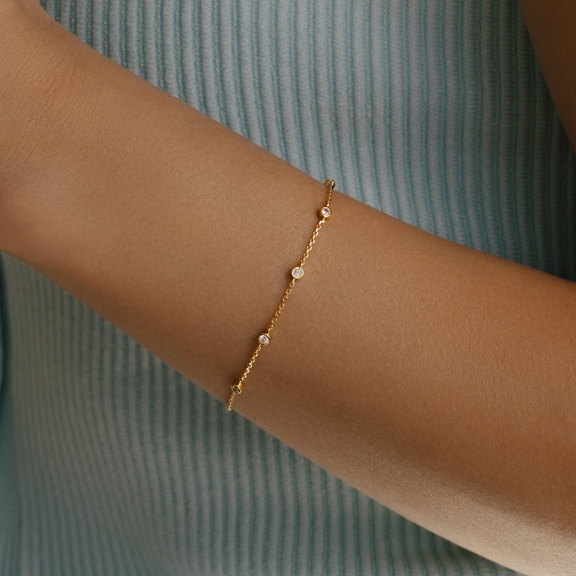 Bezel Set Diamond Bracelet