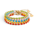 Birthstone and Gold Bead Bracelet
