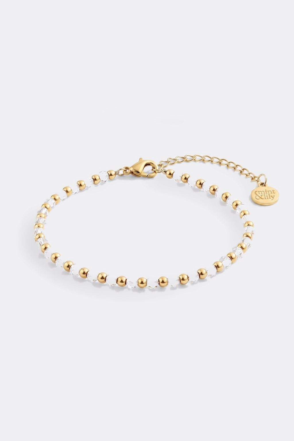 Birthstone and Gold Bead Bracelet