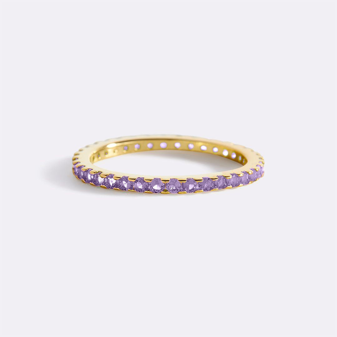 Febuary Birthstone Eternity Stacking Ring