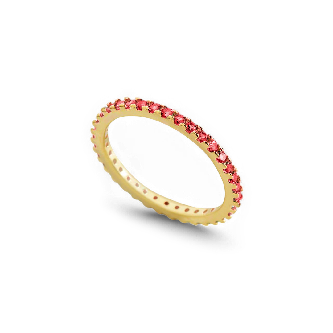 January Birthstone Eternity Stacking Ring
