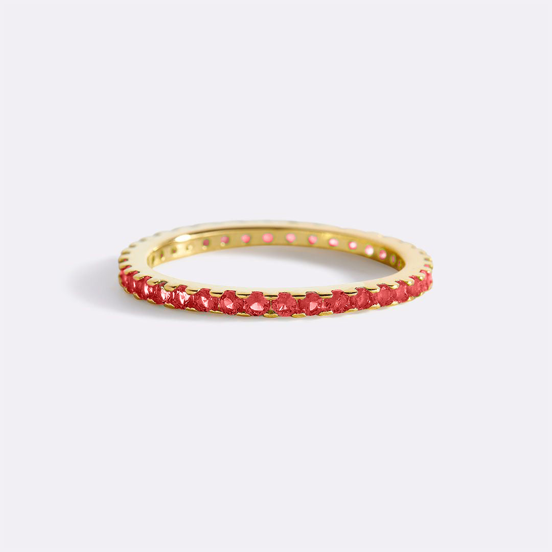 January Birthstone Eternity Stacking Ring