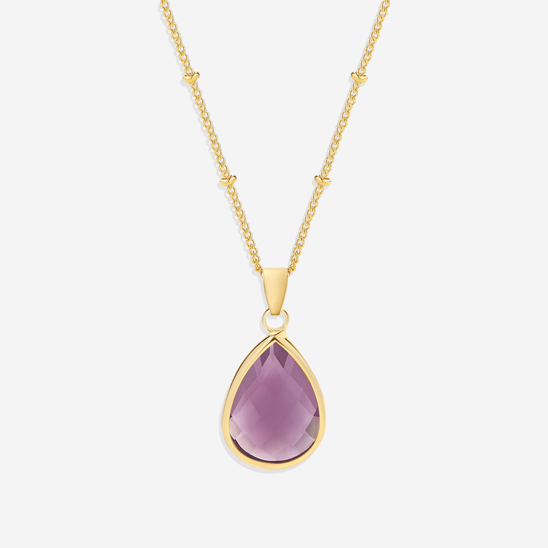 Birthstone Drop Pendant Necklace