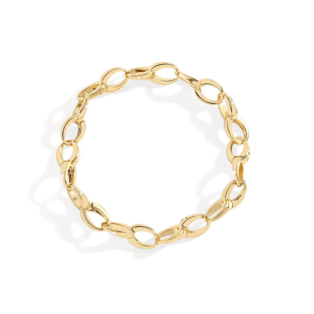 Bold Cable Link Charm Bracelet