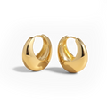 Chunky Round Dome Huggie Earrings