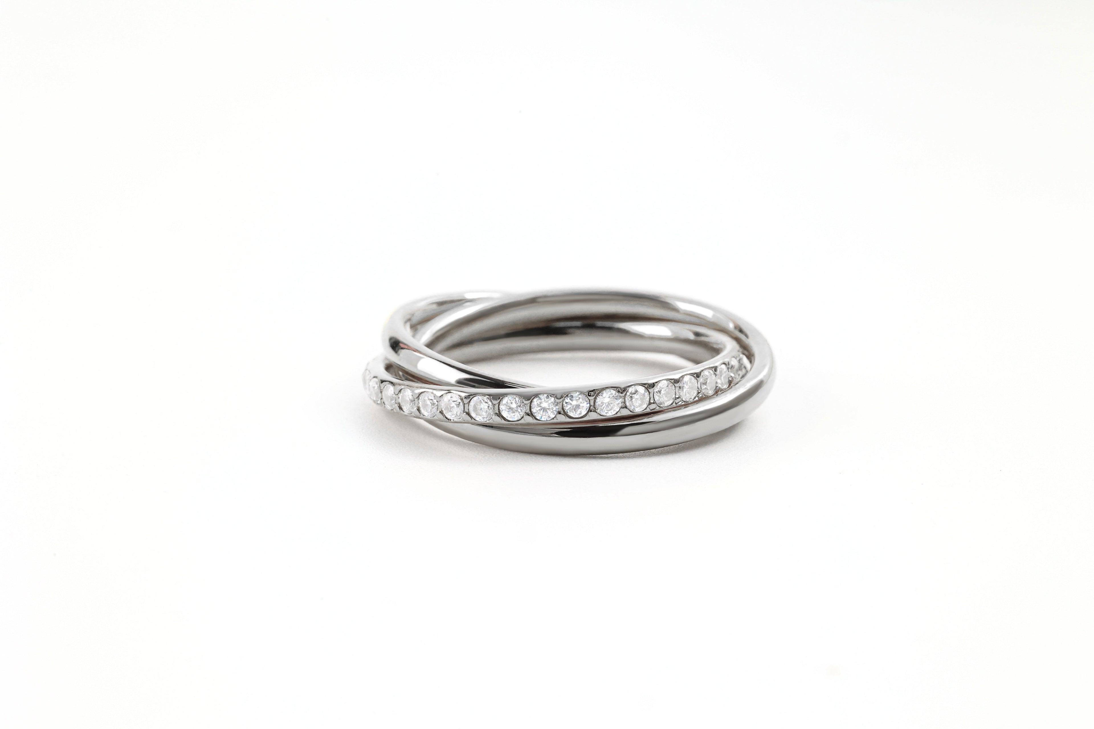 Crystal Interlocking Fidget Ring