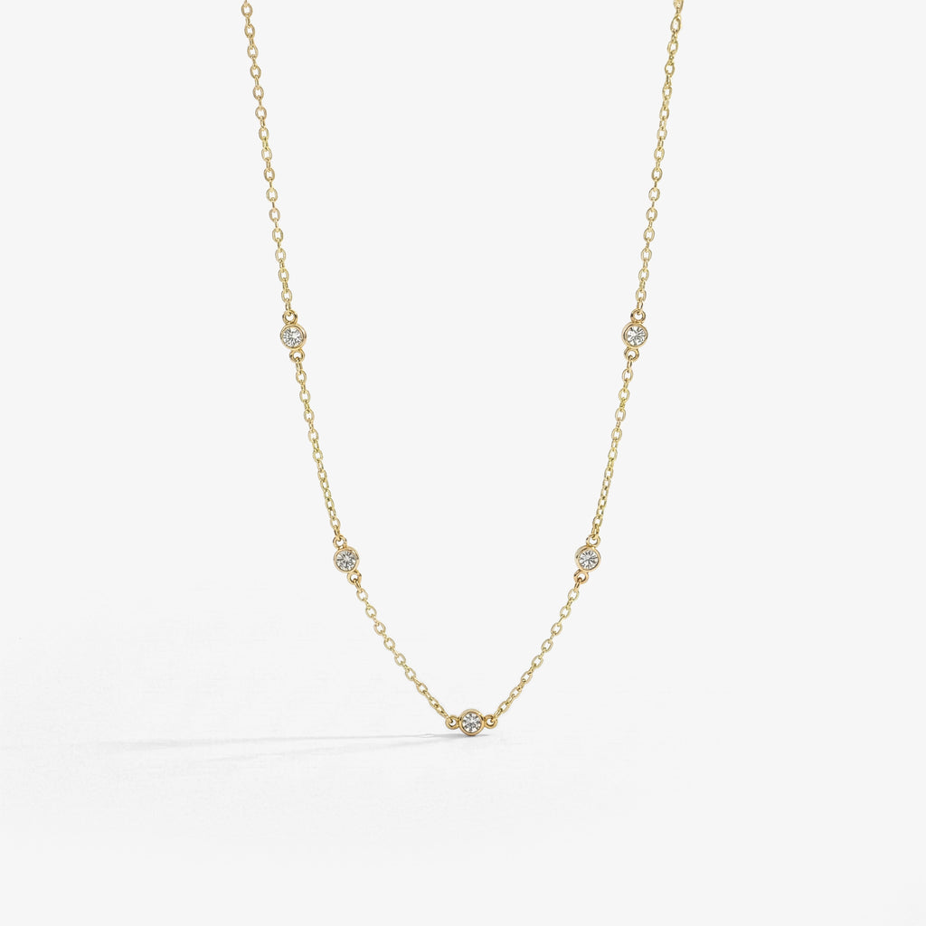 Dainty Crystal Station Necklace