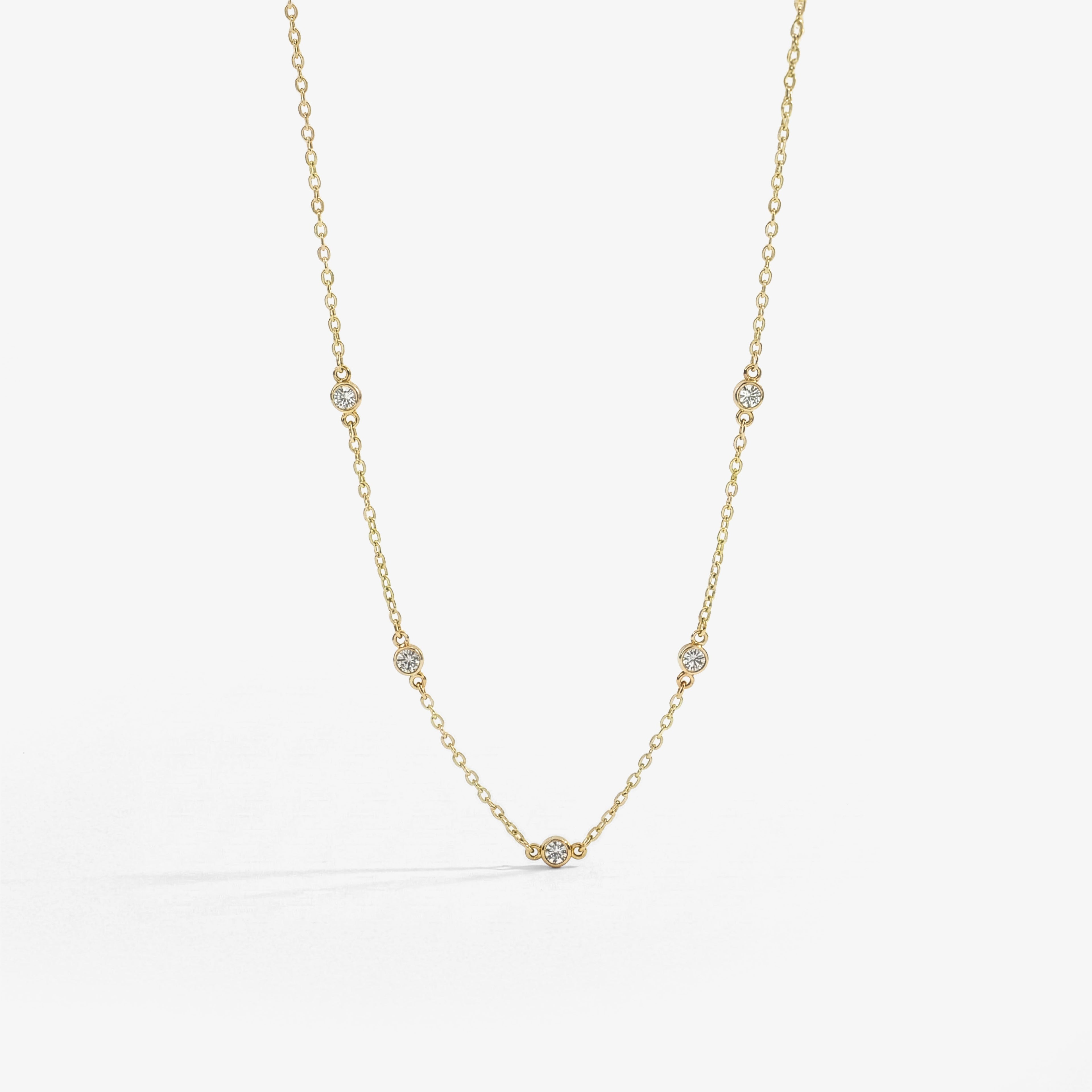 Dainty Crystal Station Necklace