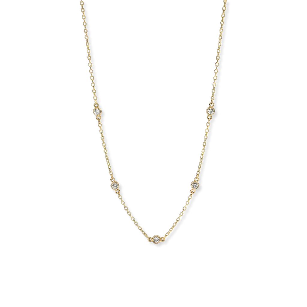 Dainty Crystal Station Necklace