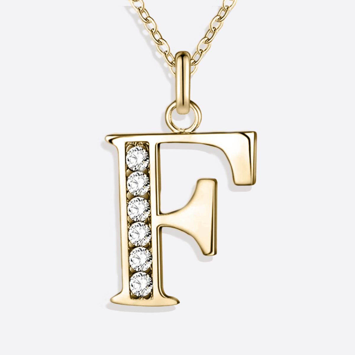 Crystal Accent Letter Satellite Necklace
