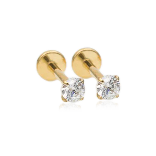 Crystal Sleeper Flatback Studs | 18g