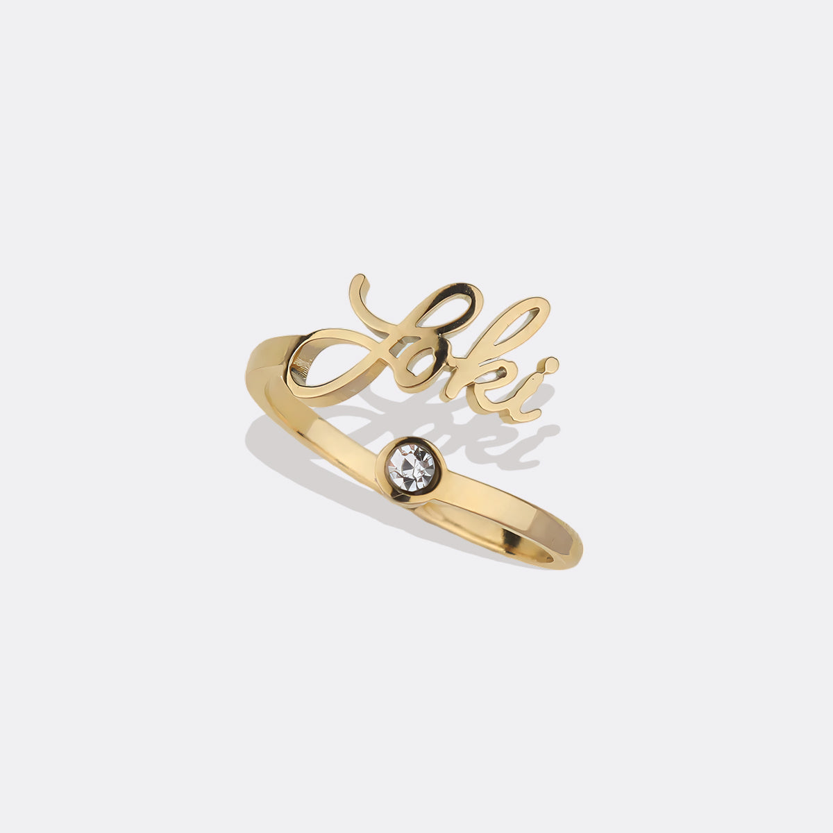 Custom Name Birthstone Ring