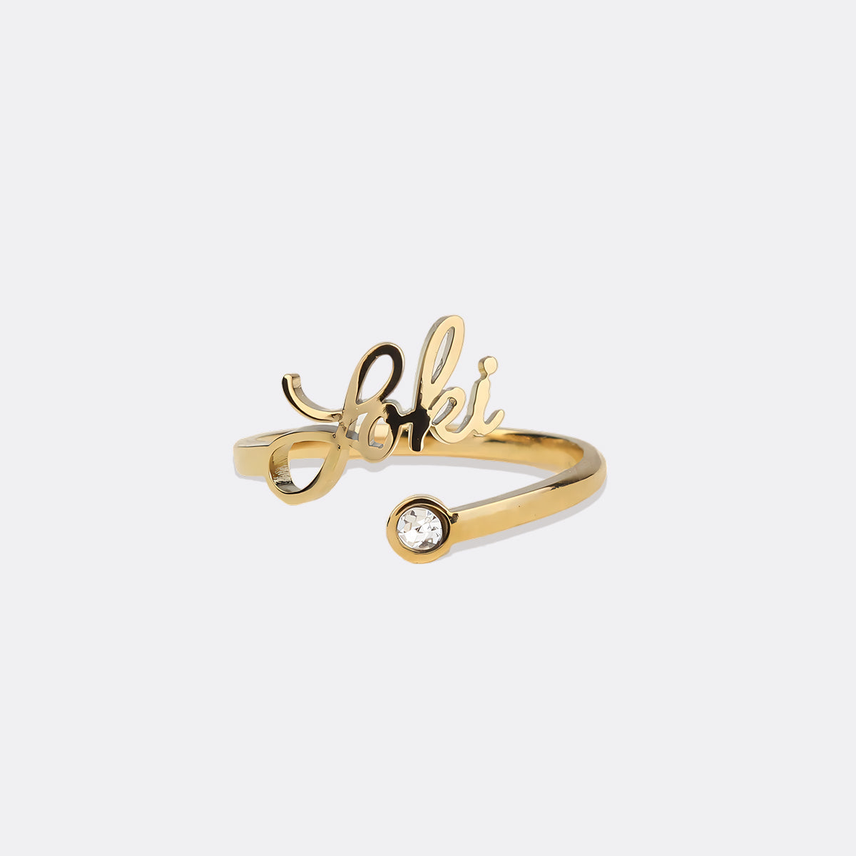 Custom Name Birthstone Ring
