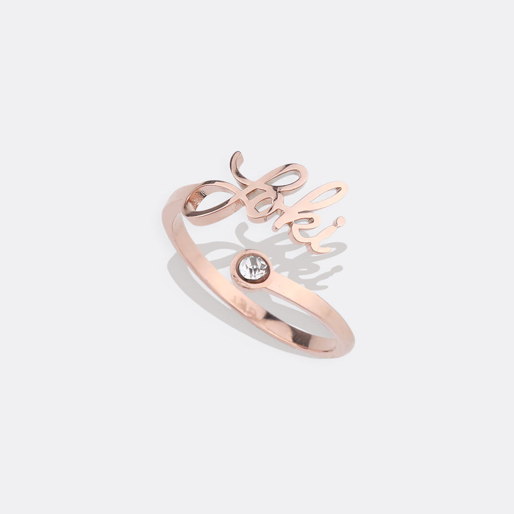 Custom Name Birthstone Ring
