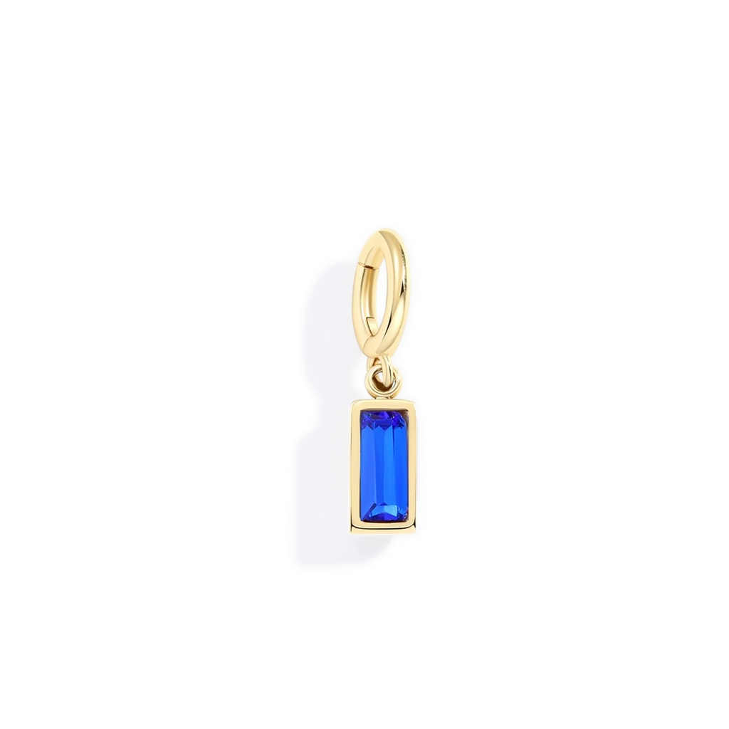 Dainty Baguette Birthstone Charm