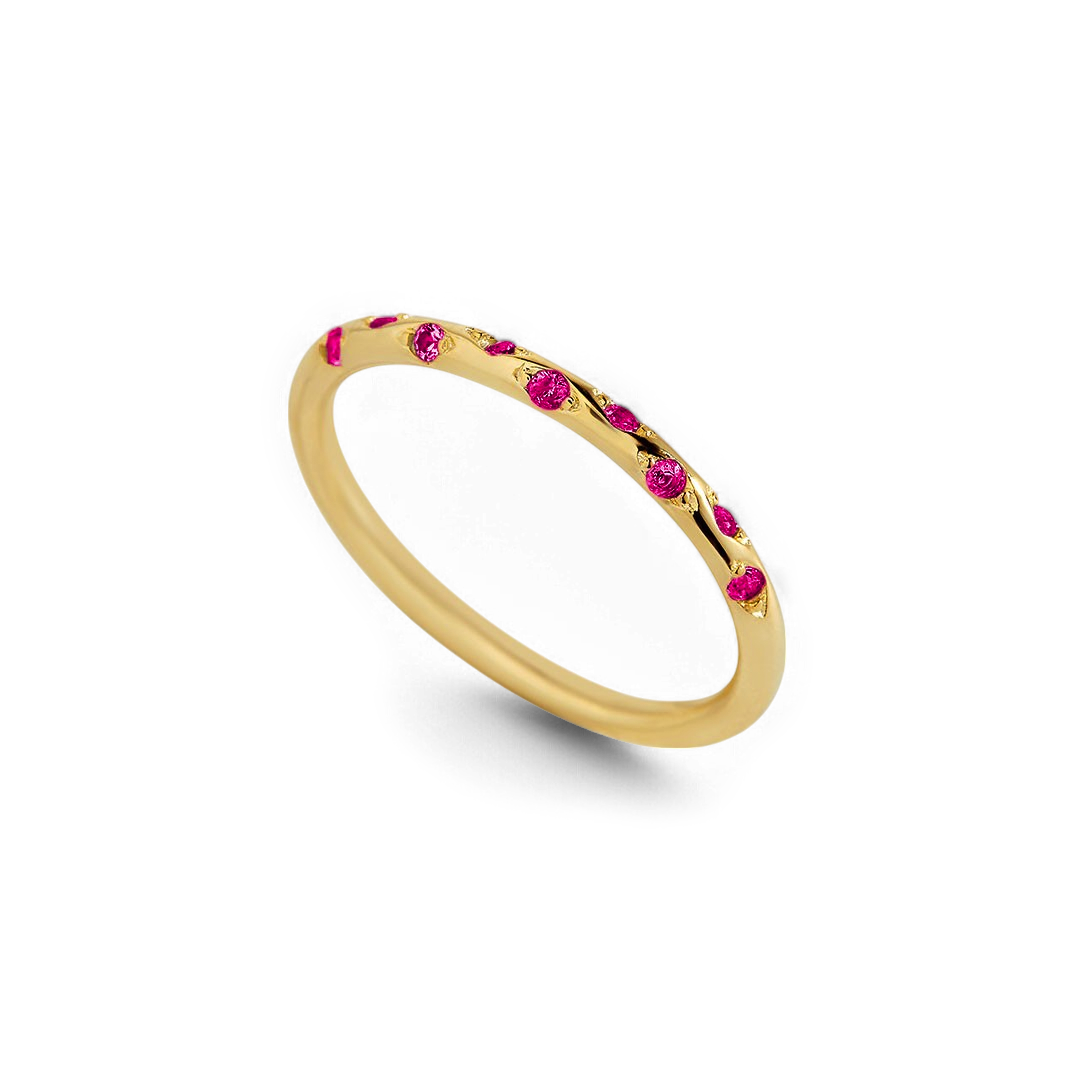 Dainty Constellation Birthstone Ring