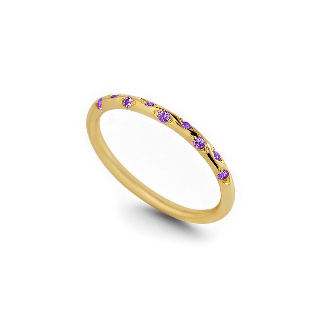 Dainty Constellation Birthstone Ring