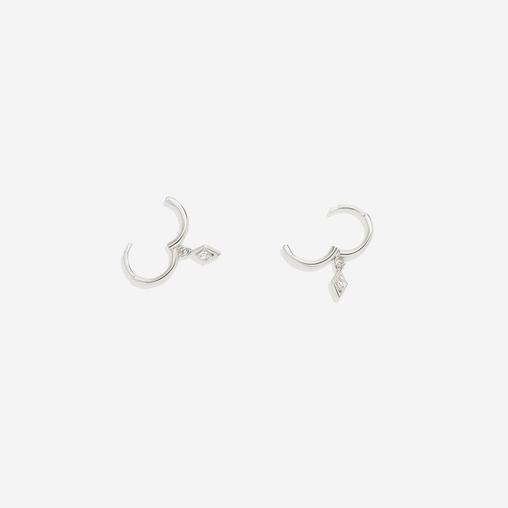 Dainty Diamond Charm Earrings