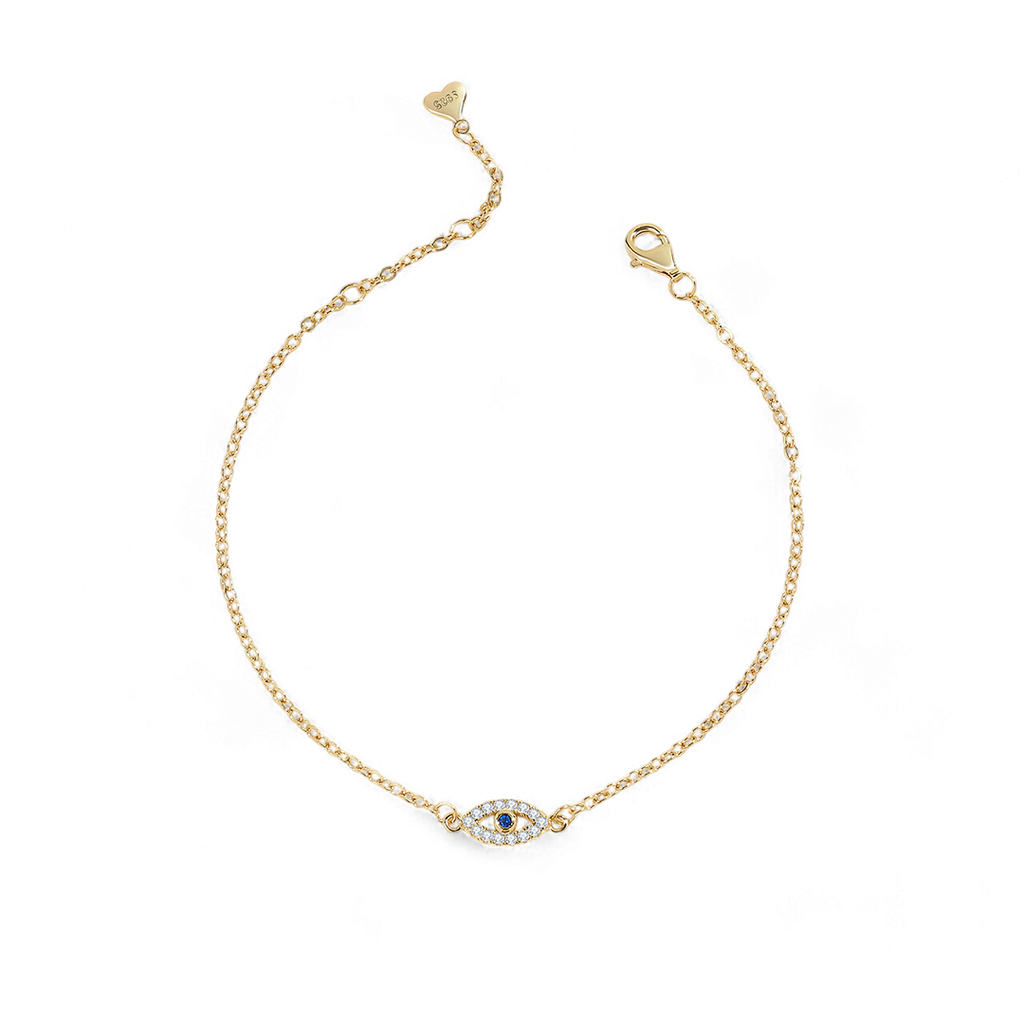 Dainty Evil Eye Charm Bracelet
