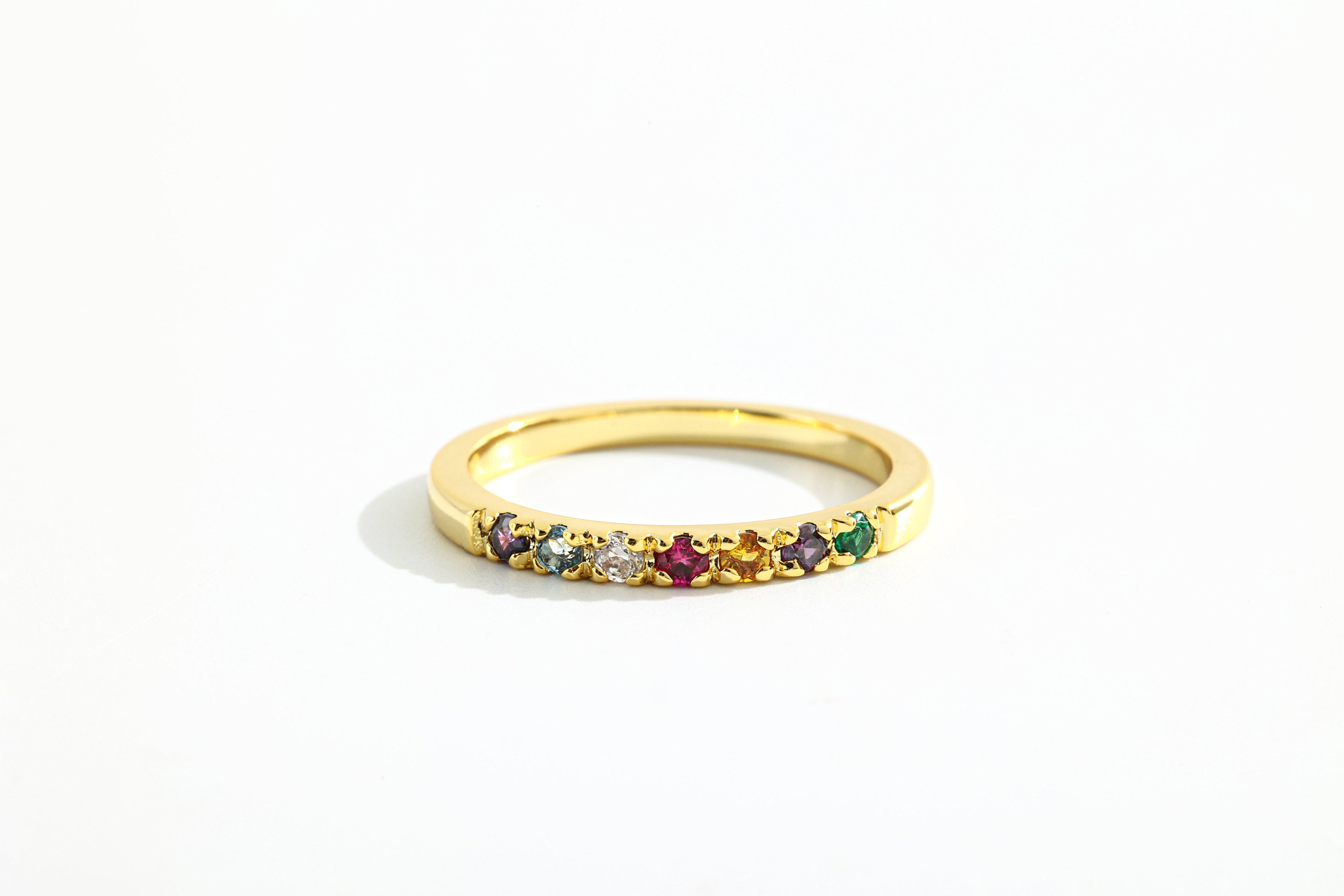Dainty Stackable Birthstone Ring