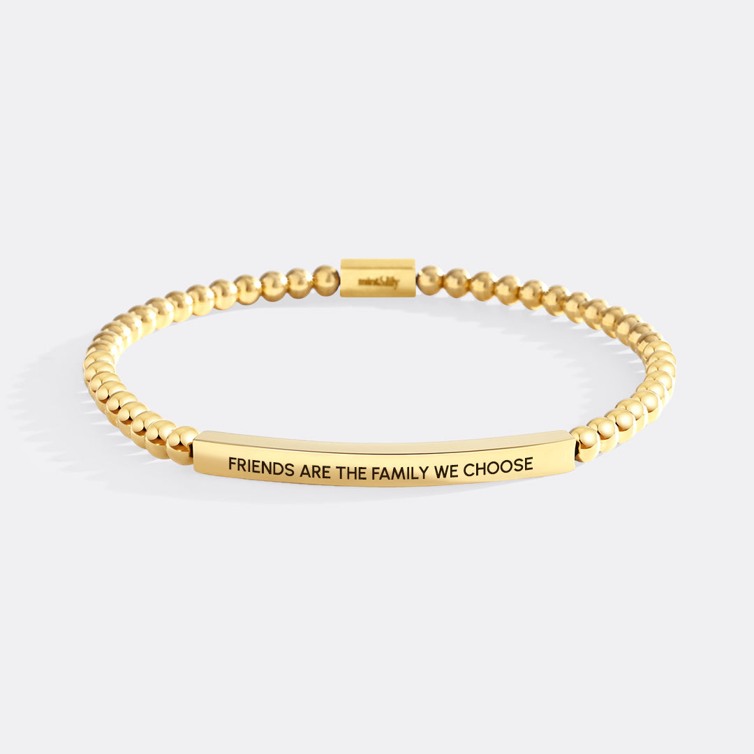 Friends Are The Family We Choose Beaded Inspire Bracelet