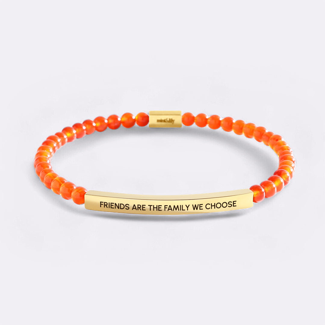 Friends Are The Family We Choose Beaded Inspire Bracelet