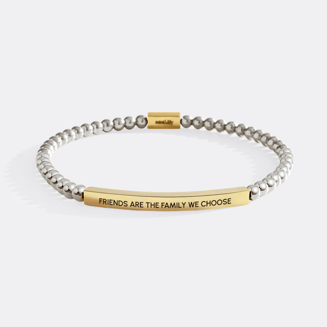 Friends Are The Family We Choose Beaded Inspire Bracelet