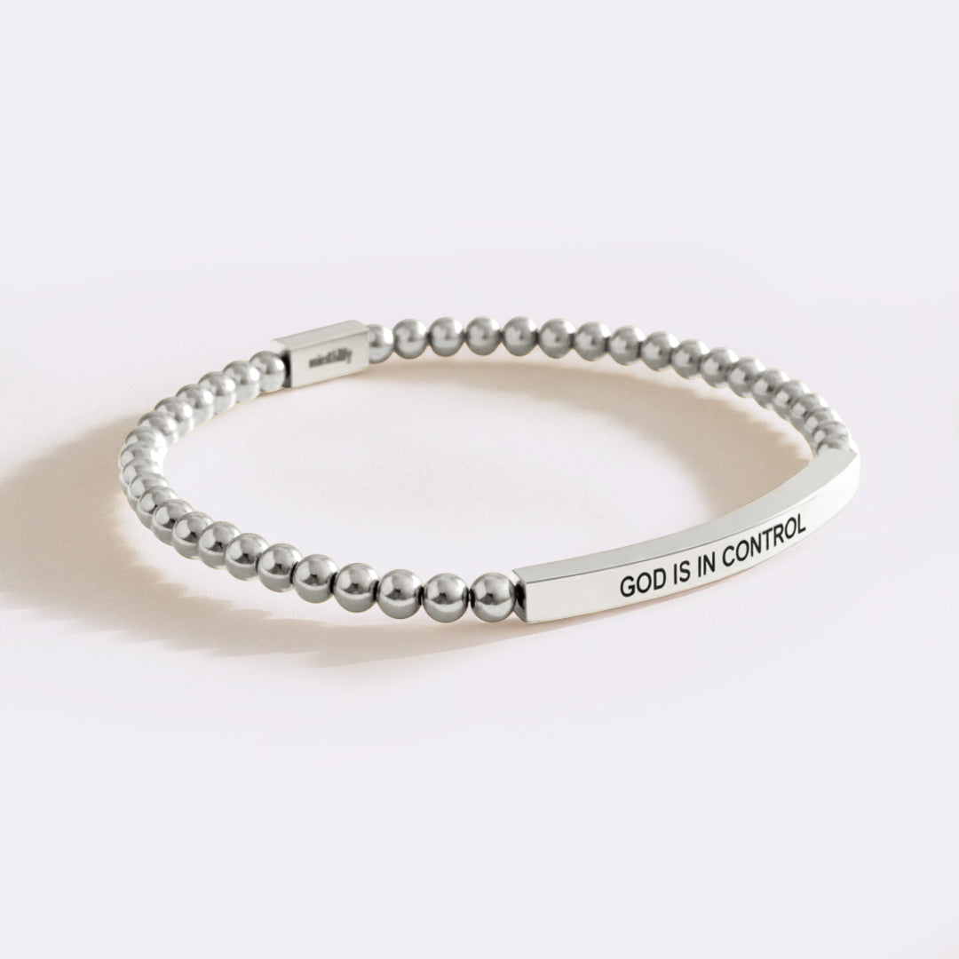 God Is In Control Beaded Inspire Bracelet