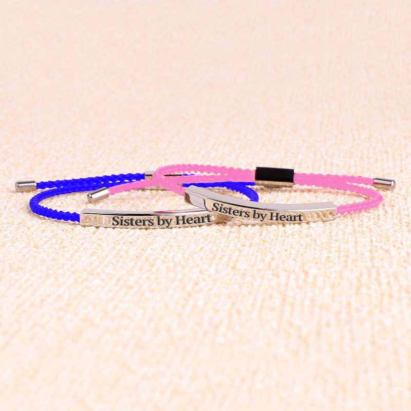 Not Sisters By Blood But Sisters By Heart Inspire Bracelet