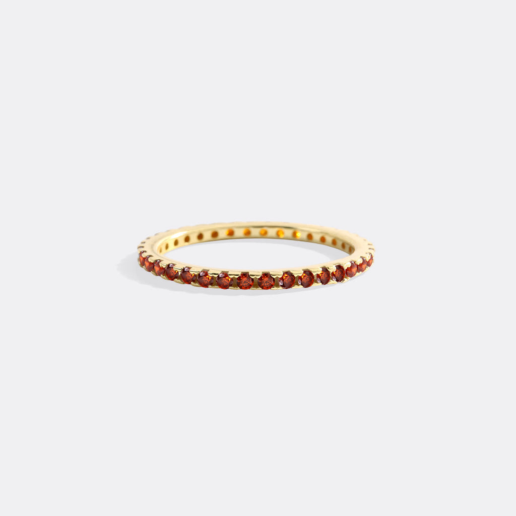 January Birthstone Eternity Stacking Ring