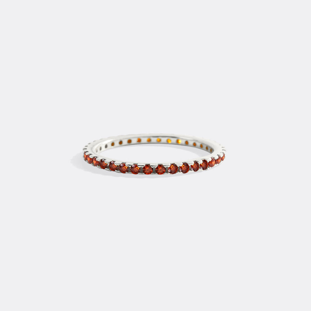 January Birthstone Eternity Stacking Ring
