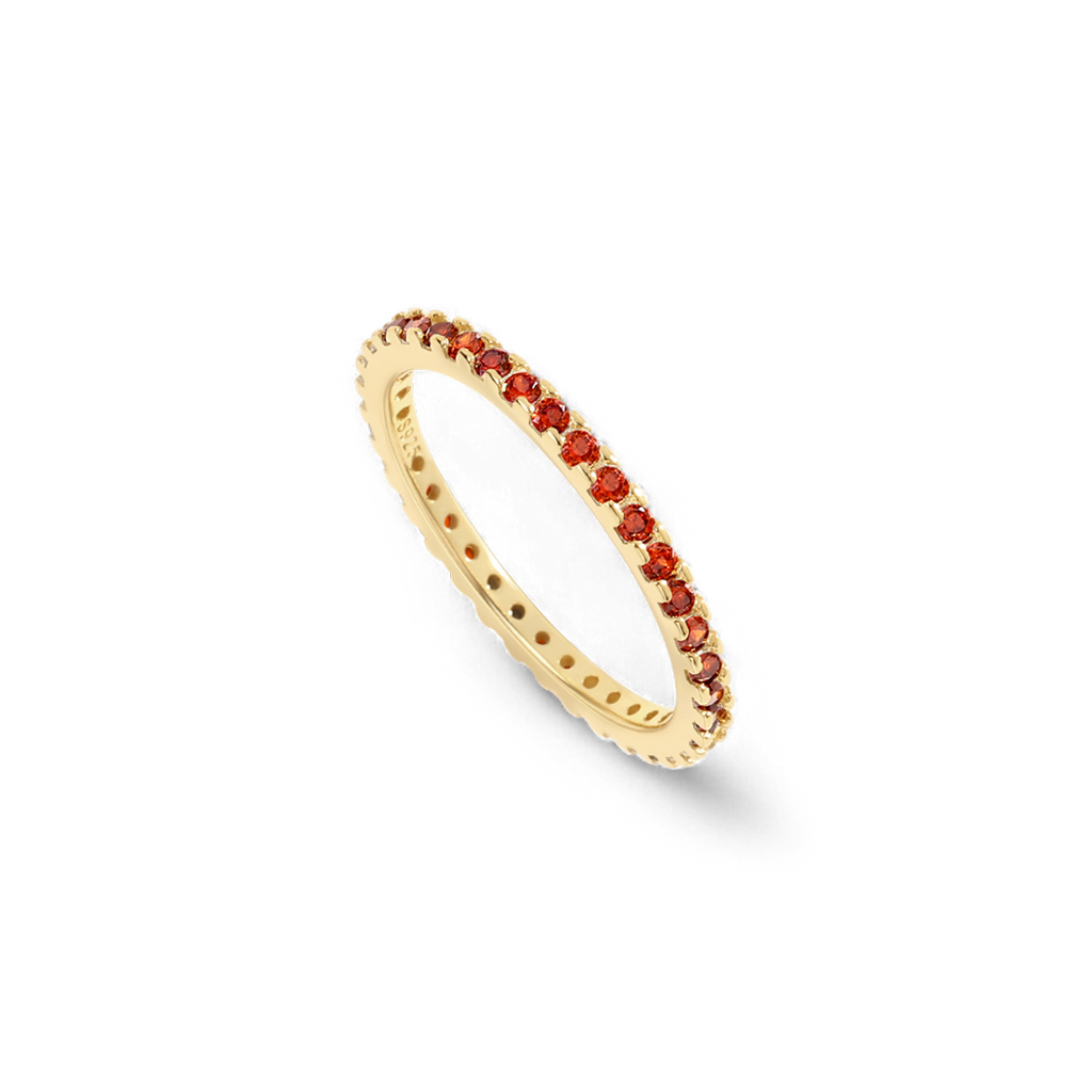 January Birthstone Eternity Stacking Ring