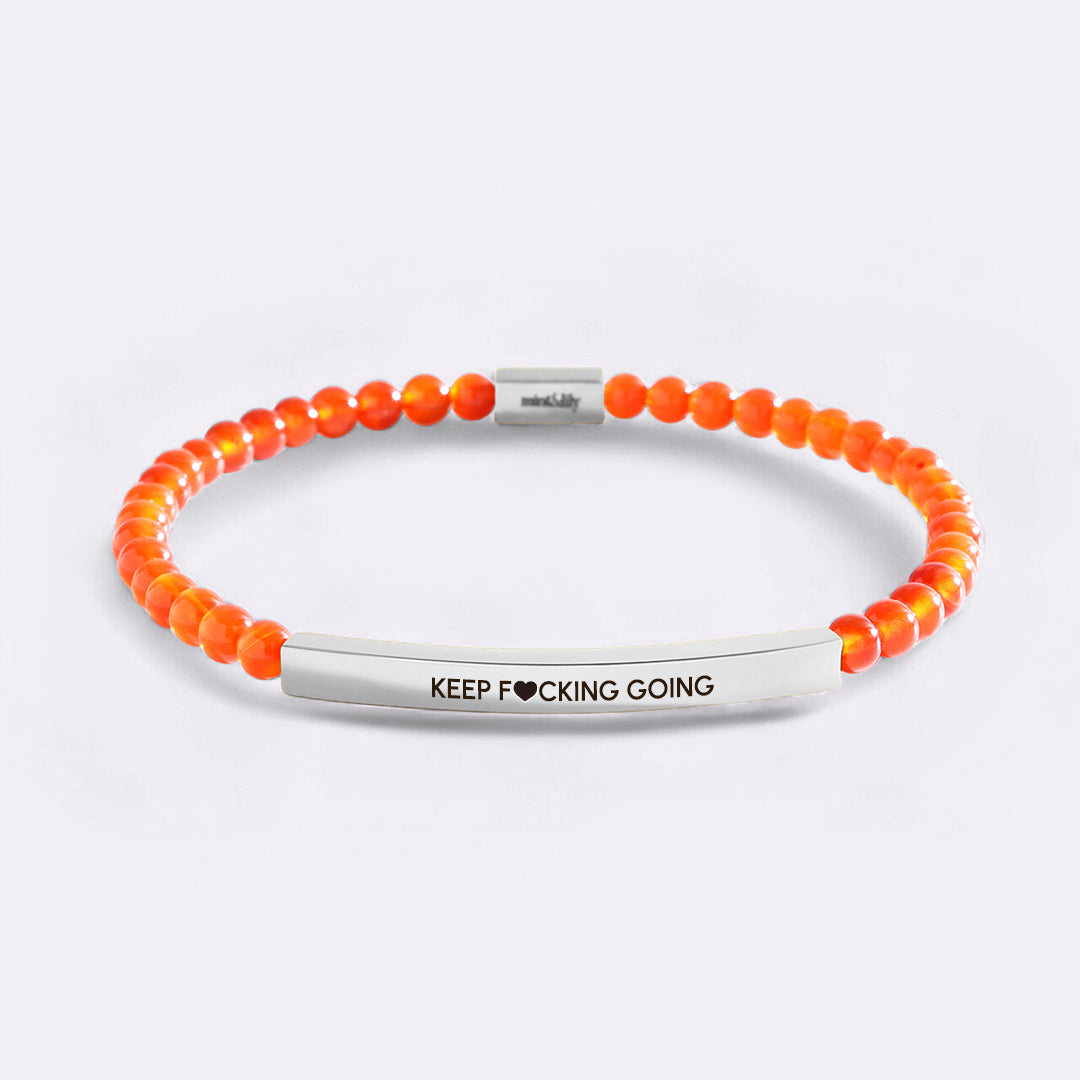 Keep F♥cking Going Beaded Inspire Bracelet