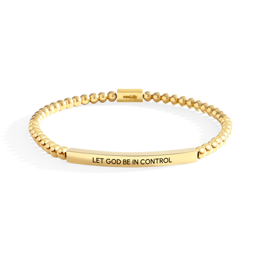 Let God Be In Control Beaded Inspire Bracelet