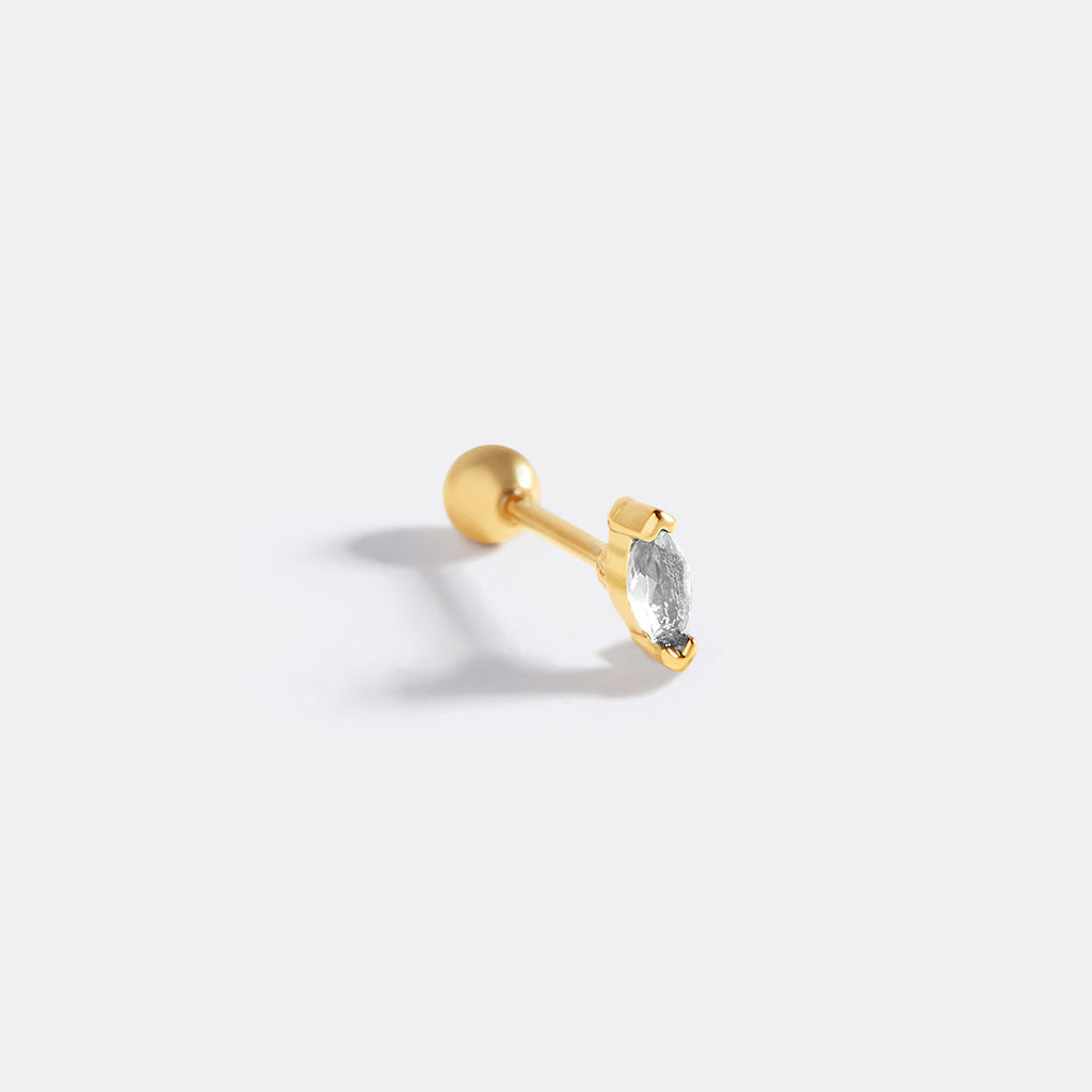 Marquis Gemstone Sleeper Stud Earrings