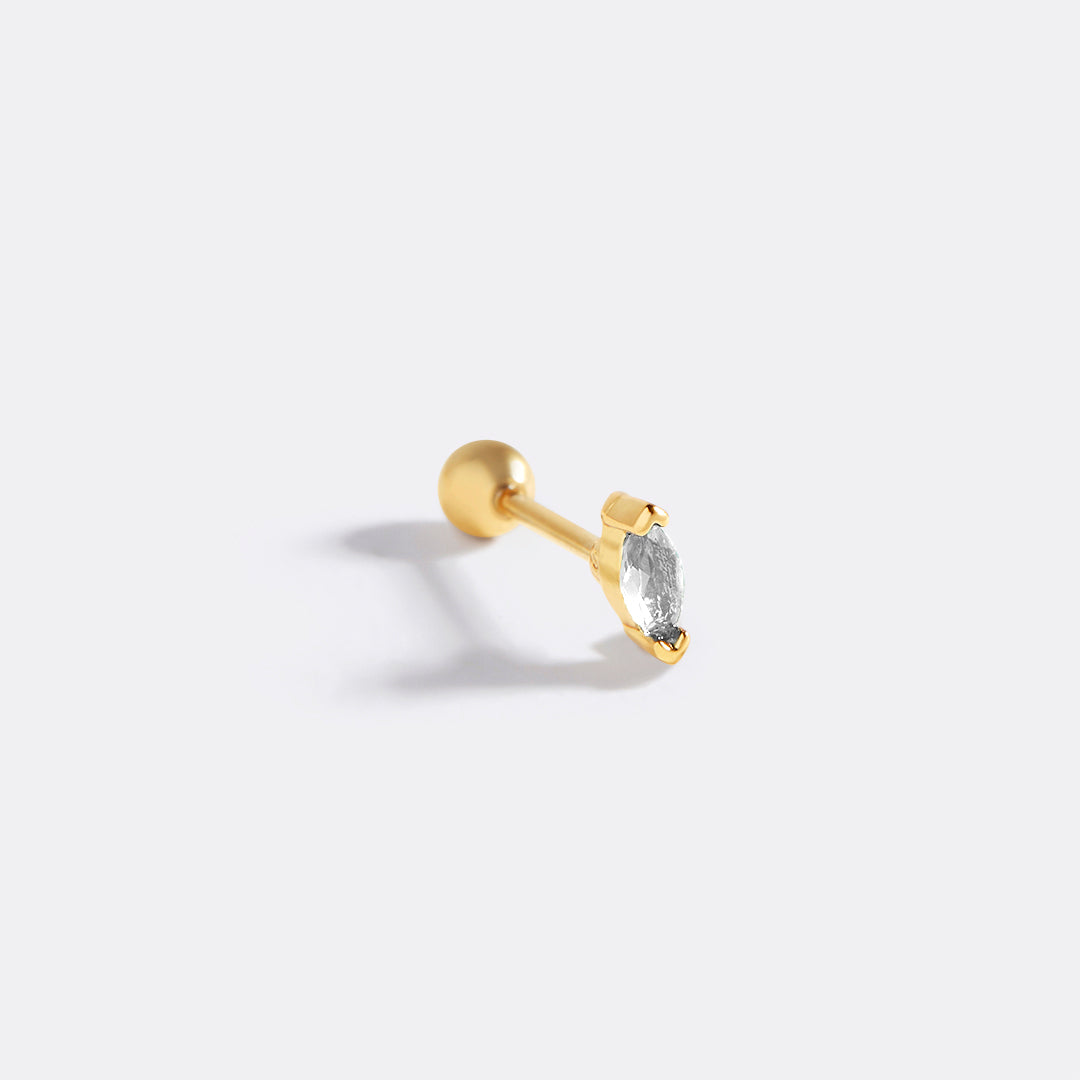 Marquis Gemstone Sleeper Stud Earrings