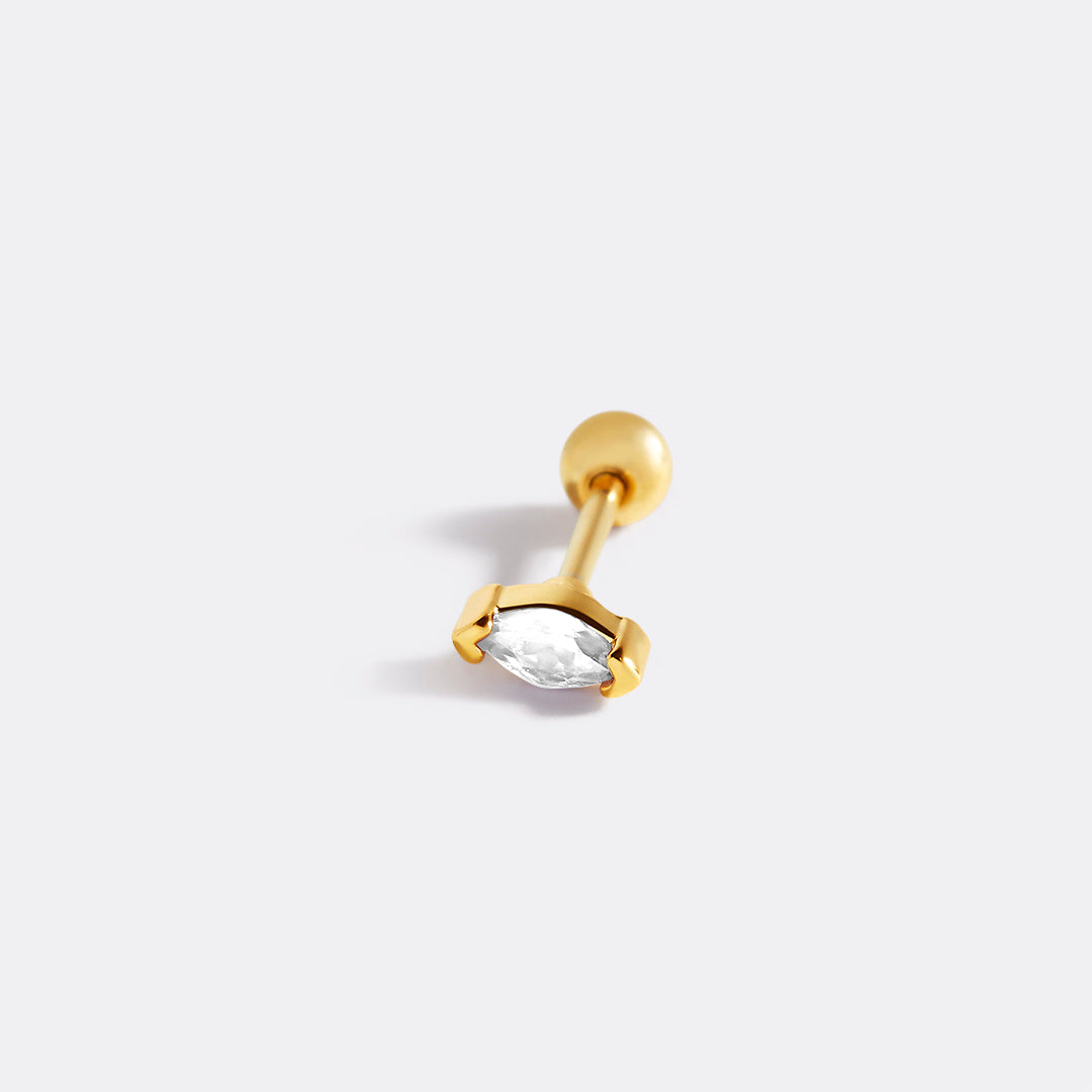 Marquis Gemstone Sleeper Stud Earrings