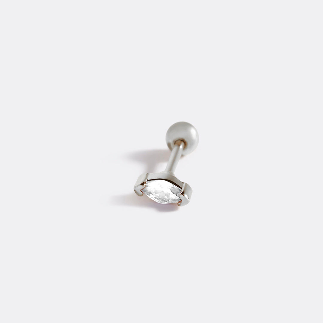 Marquis Gemstone Sleeper Stud Earrings